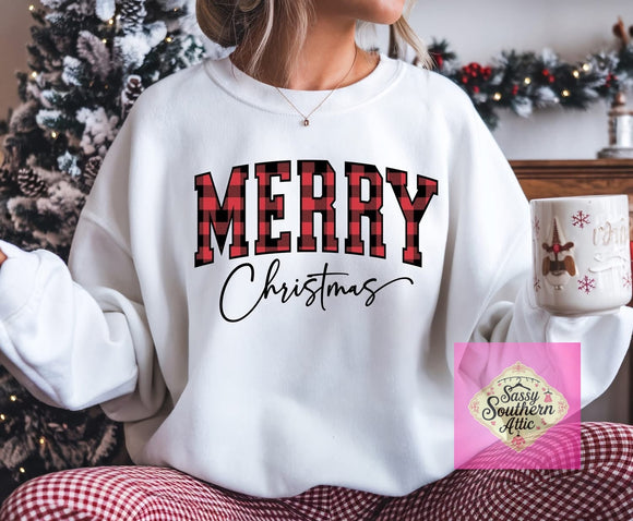 Red Checked Merry Christmas