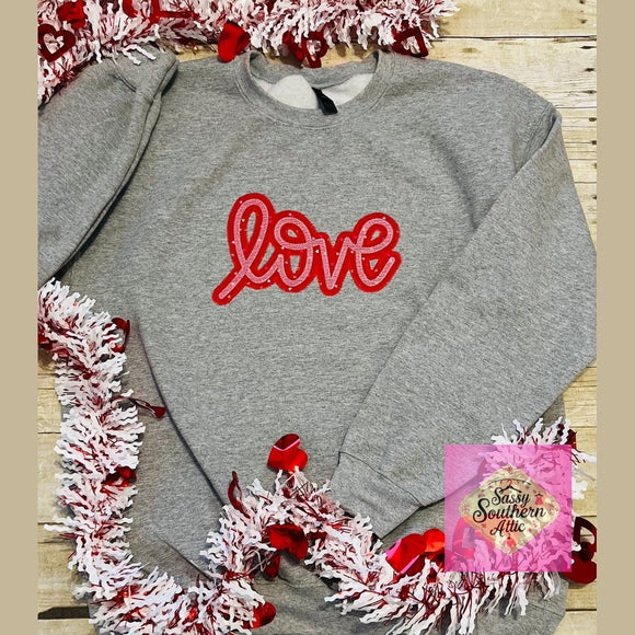 Love Appliqué Sweatshirt